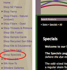 image of left nav shop specials